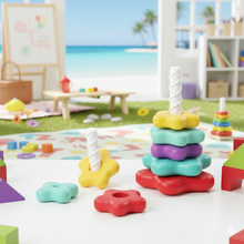 Kletshuts™ StackingToy: Regnbåge Torn Hjul Stapling Leksak Sensorisk Lärande 