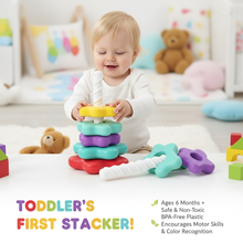 Kletshuts™ StackingToy: Regnbåge Torn Hjul Stapling Leksak Sensorisk Lärande 