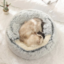 DogCatFri™ CozyCave - Premium Husdjur Plysch Säng Grotta 