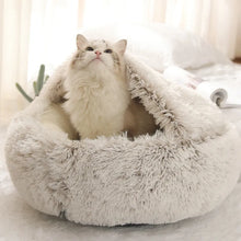 DogCatFri™ CozyCave - Premium Husdjur Plysch Säng Grotta 