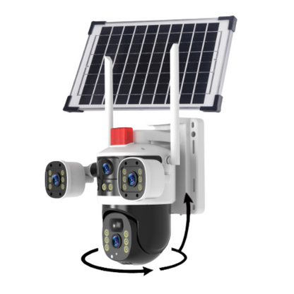 Globetrek° DomeCamera: Trippelobjektiv Soldriven Kupolkamera