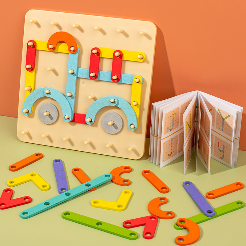 Kletshuts™ PuzzleBoard - Montessori Trä Pussel Styrelse Uppsättning 