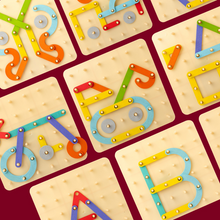 Kletshuts™ PuzzleBoard - Montessori Trä Pussel Styrelse Uppsättning 