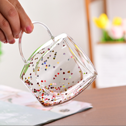 CrystalMug - Dubbel Skiktad Kreativ Glas Muggar