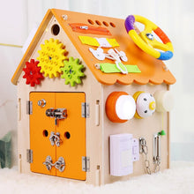 Kletshuts™ BusyHouse: Multifunktion Montessori Trä Uppptagen House