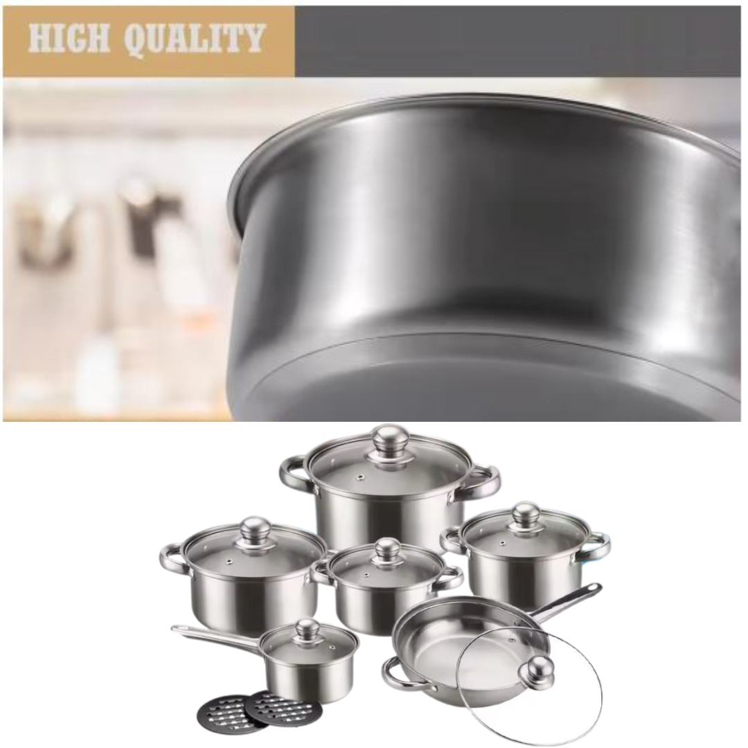 Globetrek° CookingSet: 12 Delar Rostfritt Stål Kokvaror Set