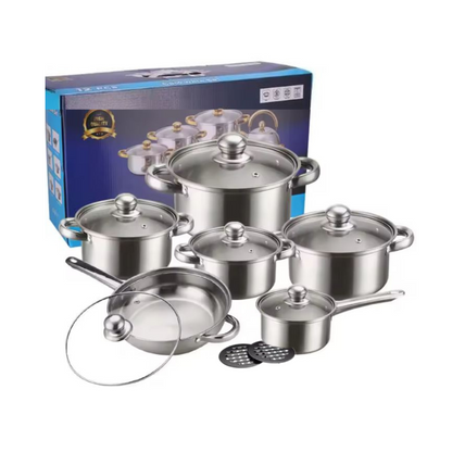 Globetrek° CookingSet: 12 Delar Rostfritt Stål Kokvaror Set