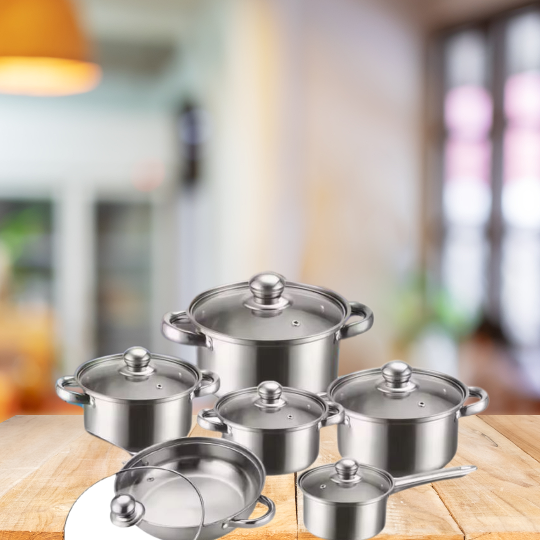 Globetrek° CookingSet: 12 Delar Rostfritt Stål Kokvaror Set