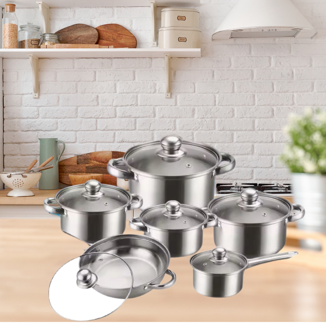 Globetrek° CookingSet: 12 Delar Rostfritt Stål Kokvaror Set