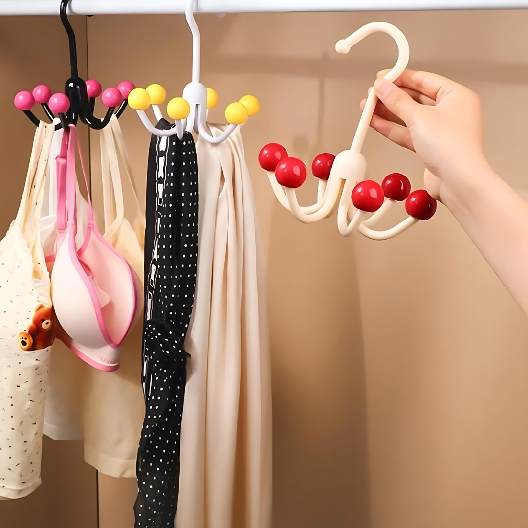 GlideHold® HangerHooks: 360° Vridbar 6 Klor Krokar Garderobs Organiserare Hängare