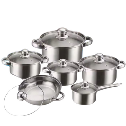 Globetrek° CookingSet: 12 Delar Rostfritt Stål Kokvaror Set