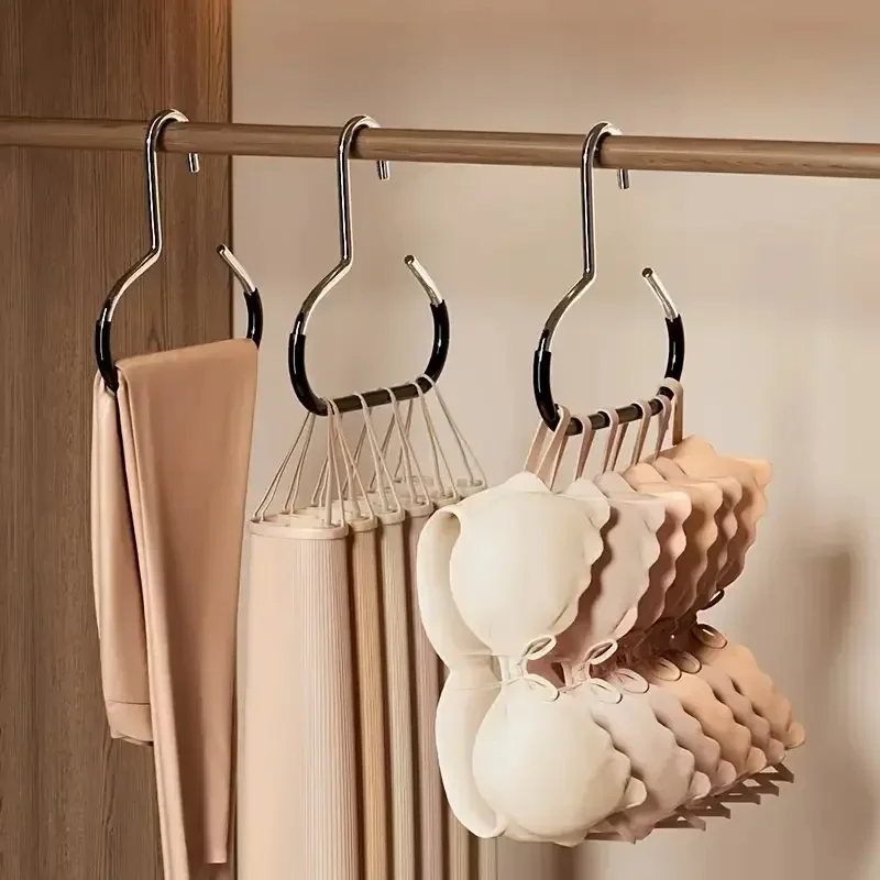 GlideHold® ClosetRing 10+10 GRATIS: Öppen Ring Platsbesparande Closet Hängare