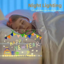 Kletshuts™ NoteBoard: LED-Lampa Akryl Antecknings- Och Ritbräda