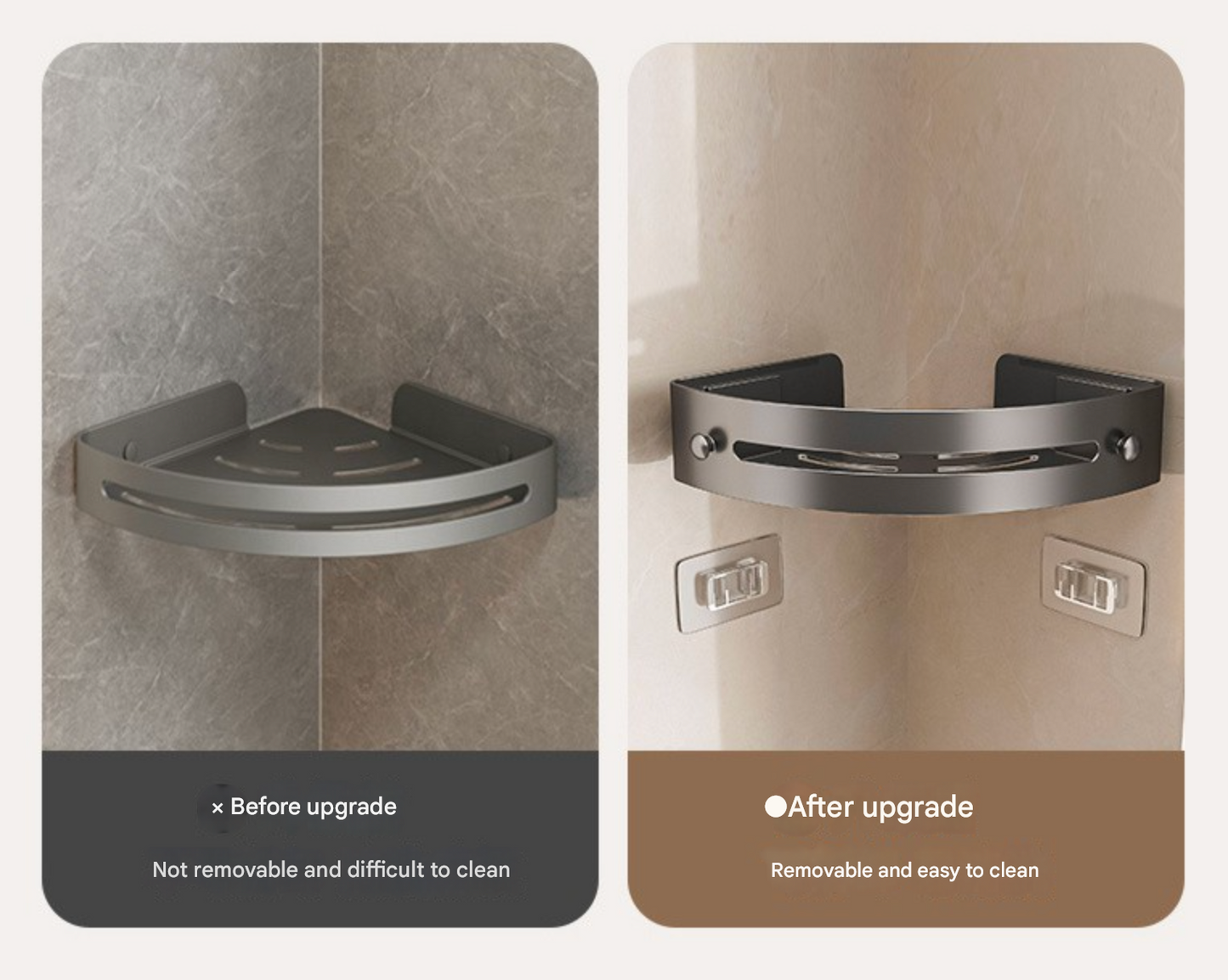 GlideHold® TriangleShelf: Punsch Fri Hörn Triangel Hylla