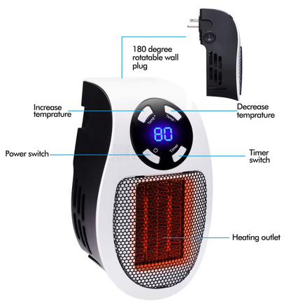 HeaterFan - Portabel Elektrisk Värmare Fläkt