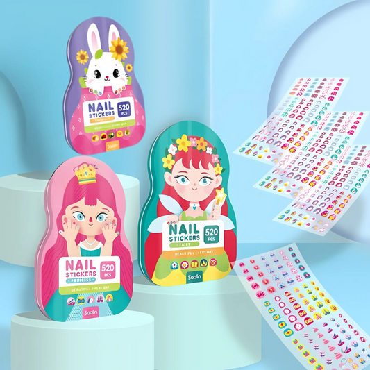 Kletshuts™ NailStickers: Barn Nagelkonst Klistermärken Decorationer Kit