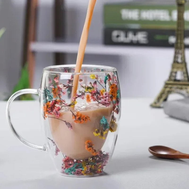 CrystalMug - Dubbel Skiktad Kreativ Glas Muggar