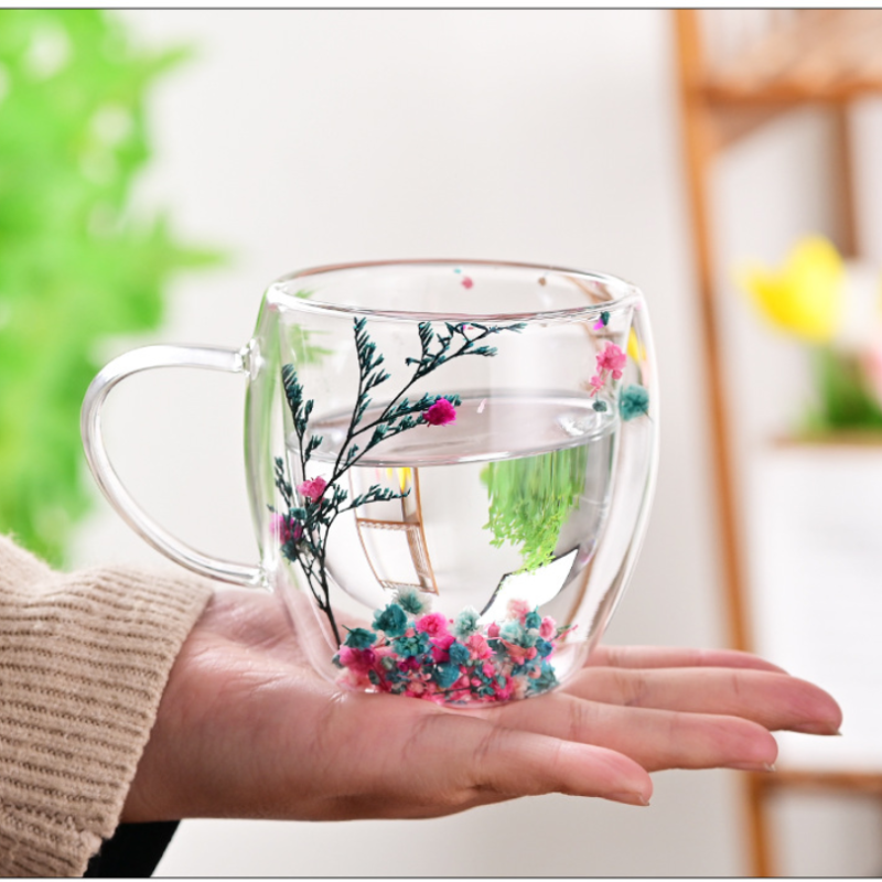 CrystalMug - Dubbel Skiktad Kreativ Glas Muggar