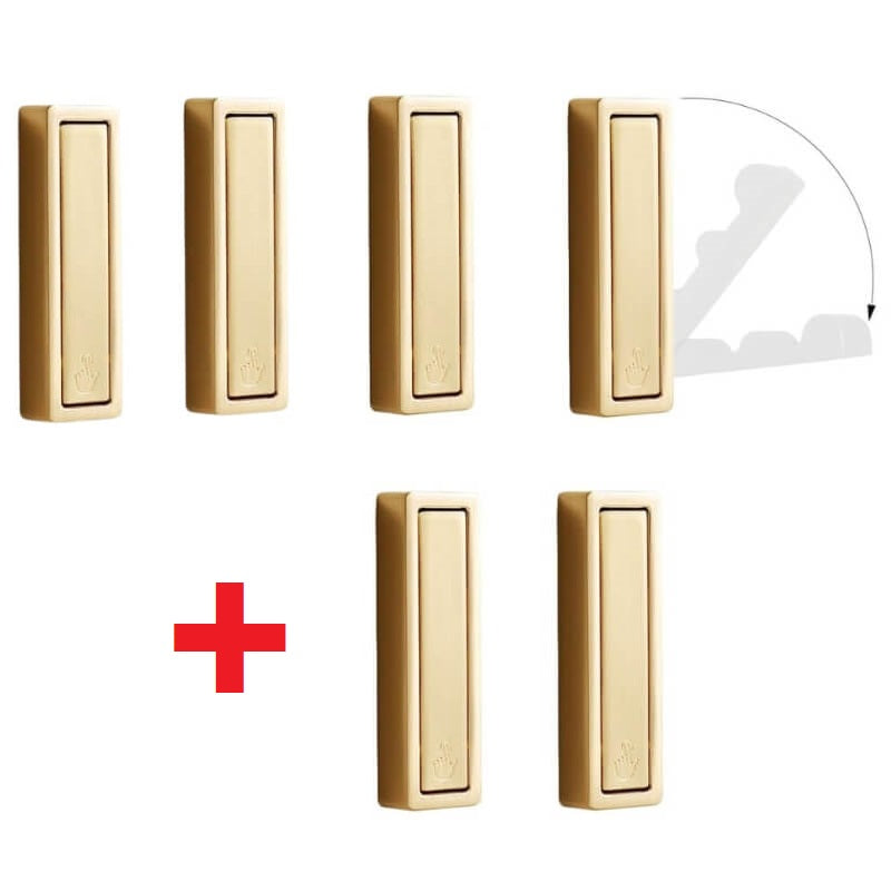 GlideHold® FoldingHooks: Rektangelformade Fällbara Rock- och Klädkrokar