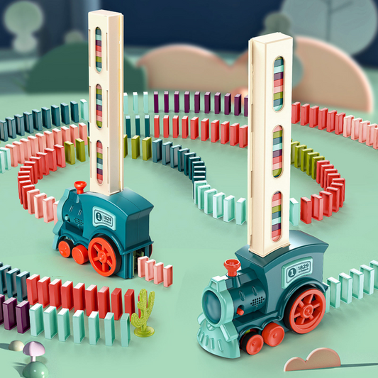 Kletshuts™ DominoTrain - Automatisk Domino Läggning Tåg Uppsättning