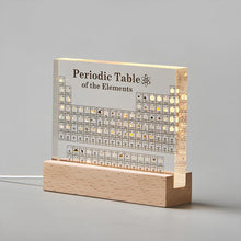 Sorry™ PeriodicTable: Glas Periodiska tabellen Element med ljus