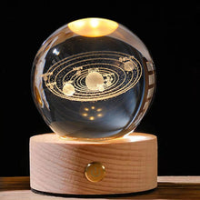 Ledsen™ CrystalBall - 3D-Solsystemets Kristallkula Med LED-Lampa 