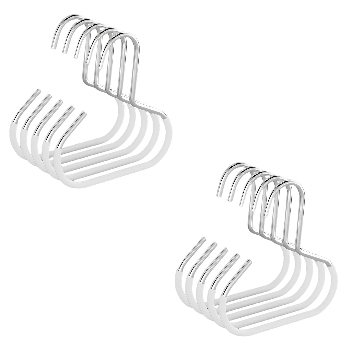 GlideHold® ClosetRing 10+10 GRATIS: Öppen Ring Platsbesparande Closet Hängare