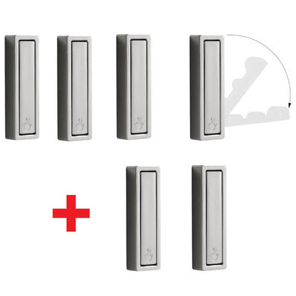 GlideHold® FoldingHooks: Rektangelformade Fällbara Rock- och Klädkrokar