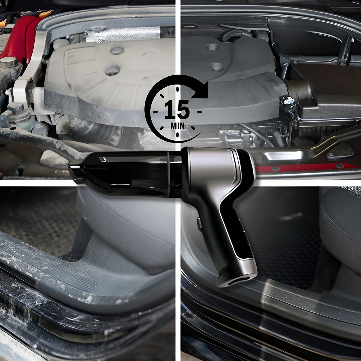 Cleaner Pro° VacuumCleaner: Bärbar Luft Blåsare Och Dammsugare