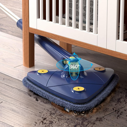 Cleaner Pro° TriangleMop: Lång Handtag Justerbar Triangel 360 Rengöring Mopp