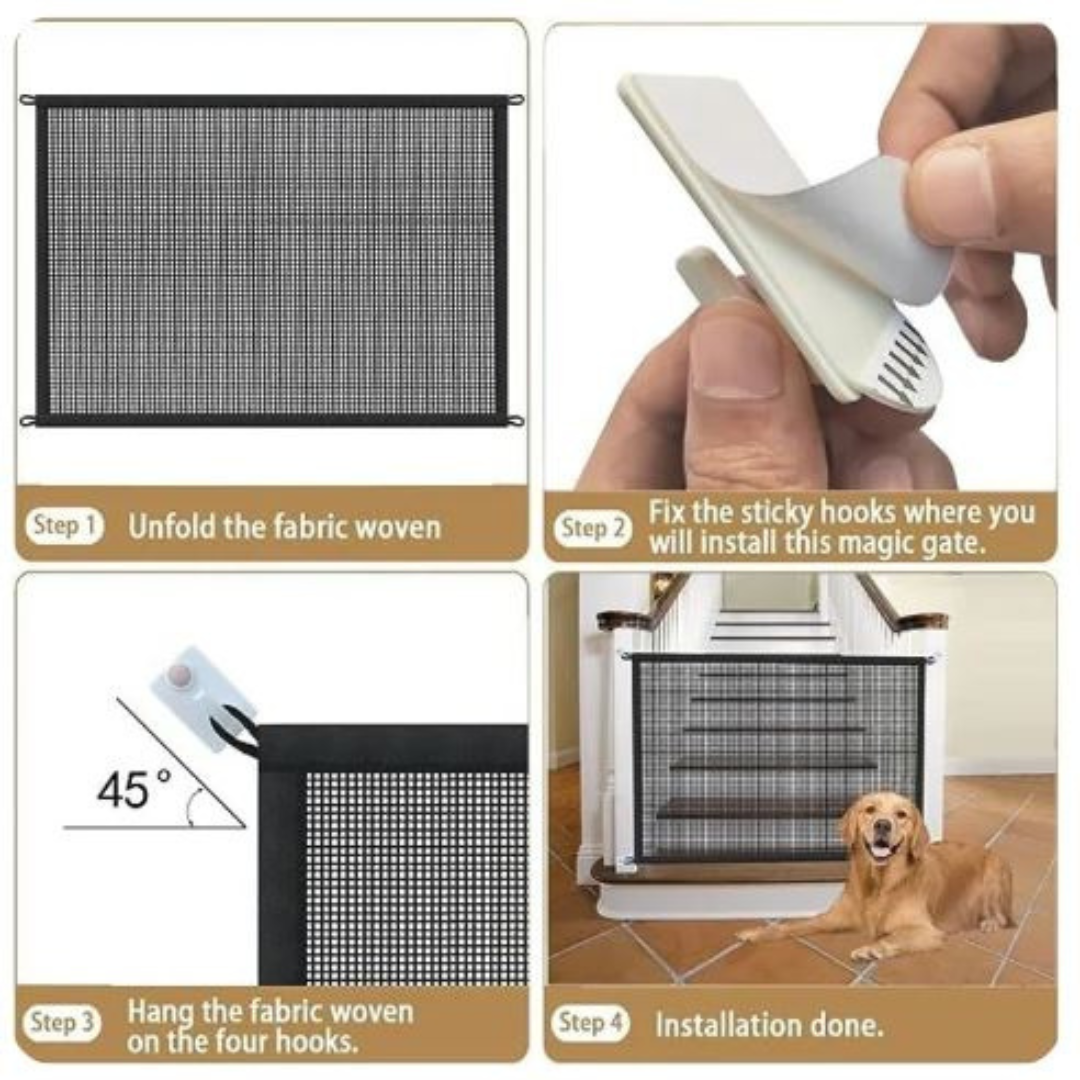 DogCatFri™  MagicGate - Husdjur Säker Vakt Portabel Grind