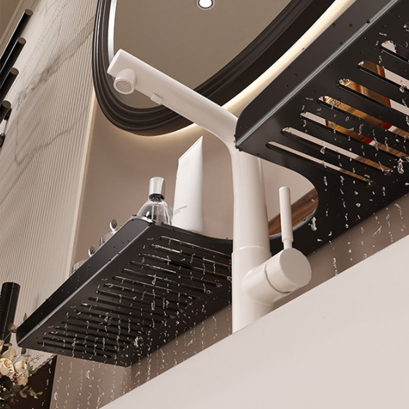 GlideHold® BathroomRack: Modernt Sugande Badrumsställ Med U-Räffla Design