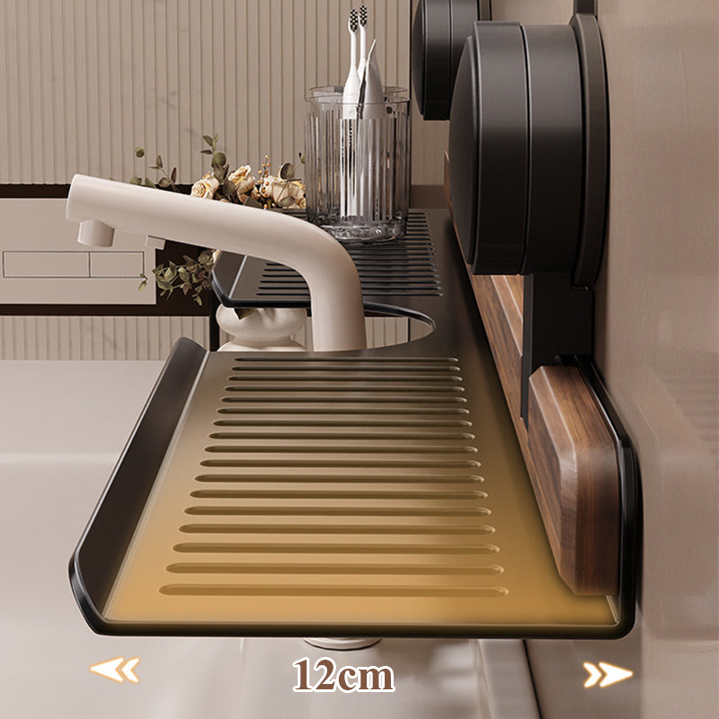 GlideHold® BathroomRack: Modernt Sugande Badrumsställ Med U-Räffla Design