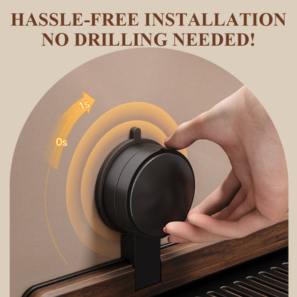 GlideHold® BathroomRack: Modernt Sugande Badrumsställ Med U-Räffla Design