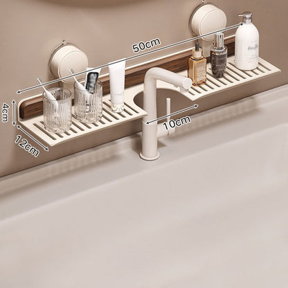 GlideHold® BathroomRack: Modernt Sugande Badrumsställ Med U-Räffla Design